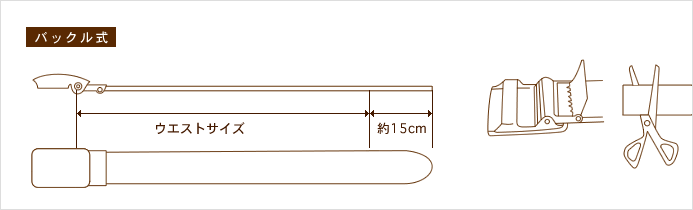 バックル式 ウエストサイズ